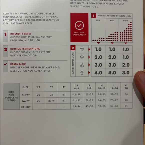 Terramar NWT Free Ride Heritage Thermal Baselayer 2-Piece Set- 2T and 3T - Picture 6 of 8